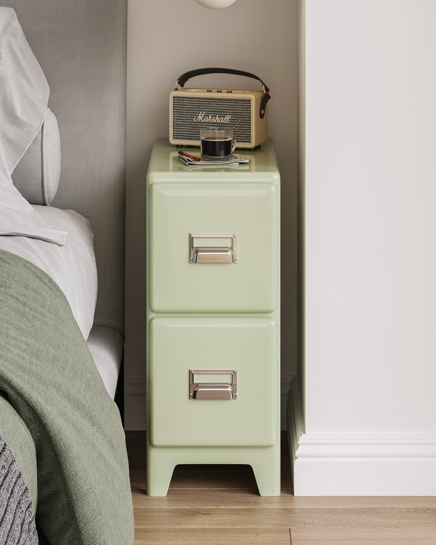 Matcha Narrow Bedside Cabinet-0