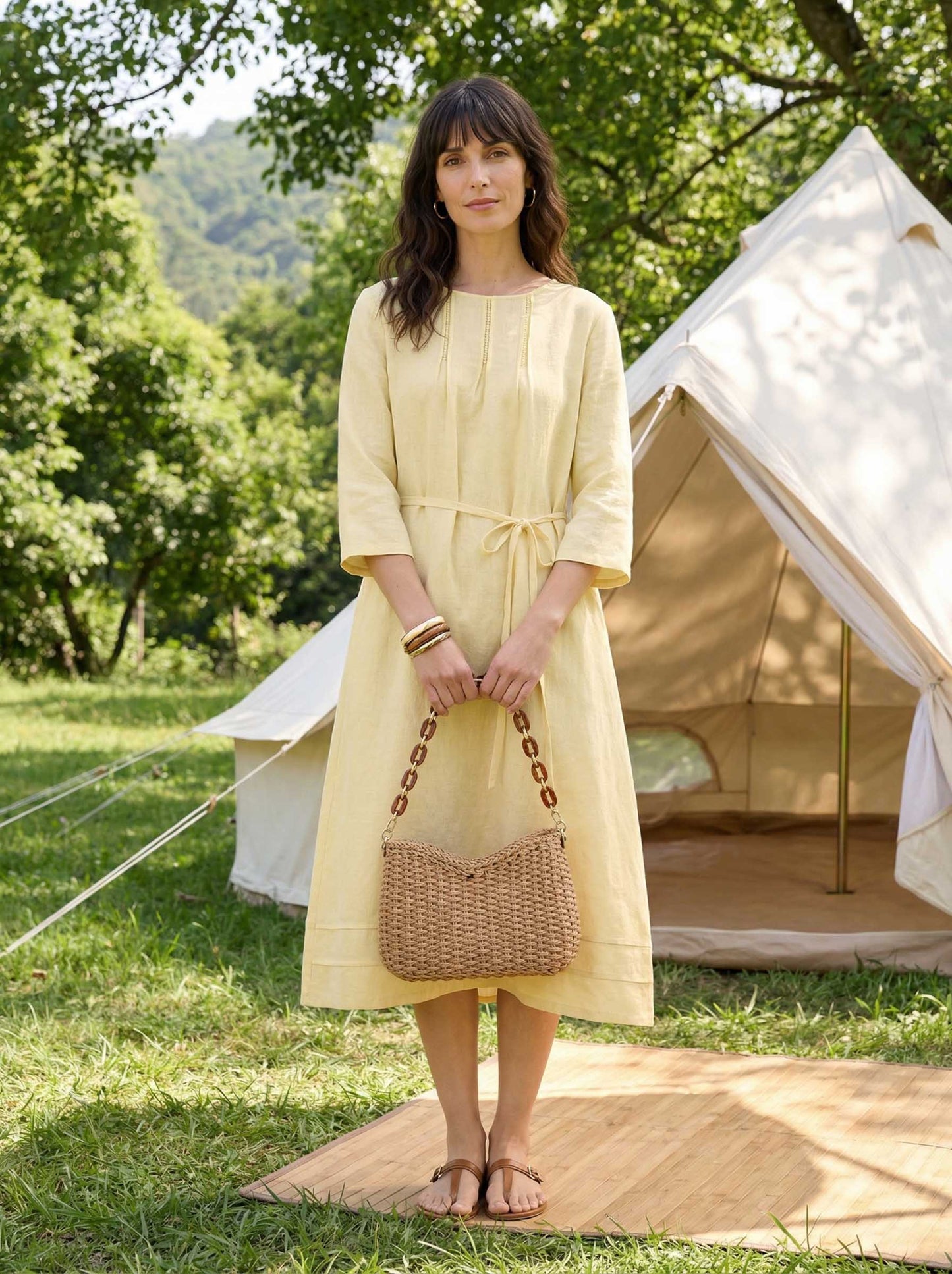Colorful Woven Straw Shoulder Bag