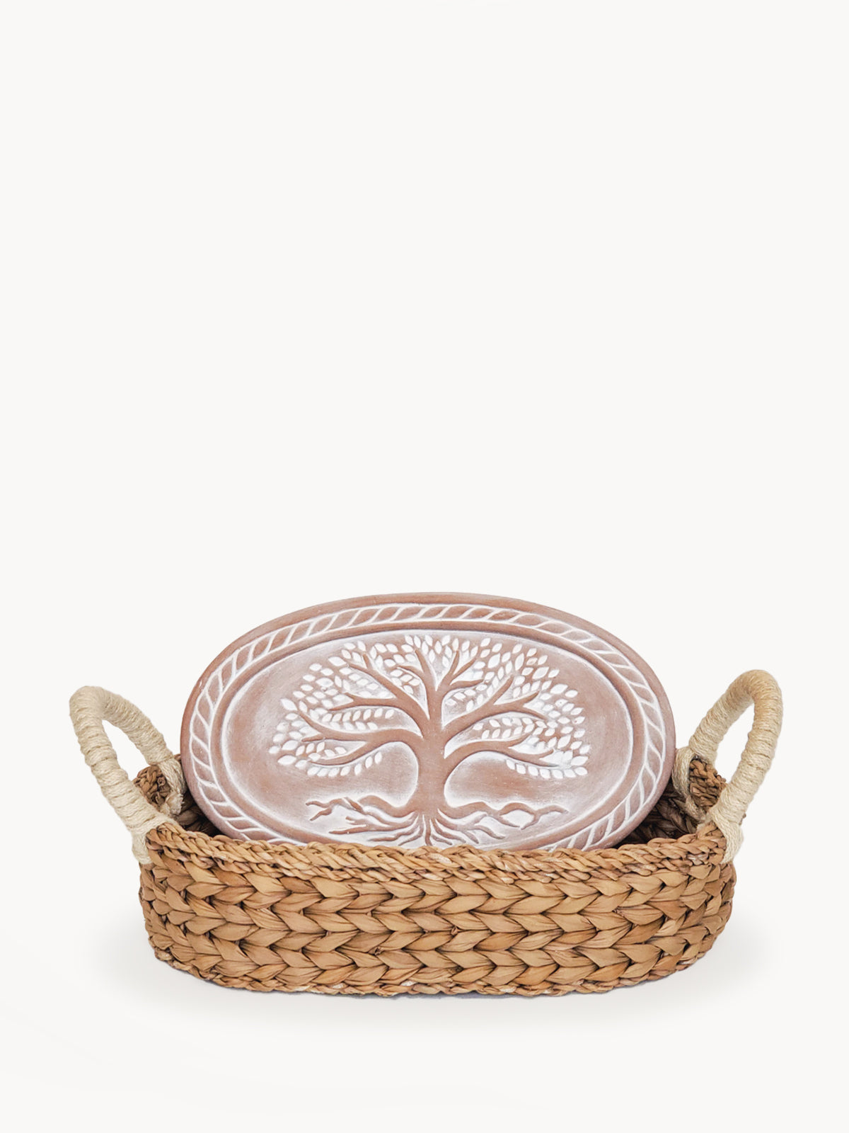 Bread Warmer & Basket - Tree of Life Oval-3