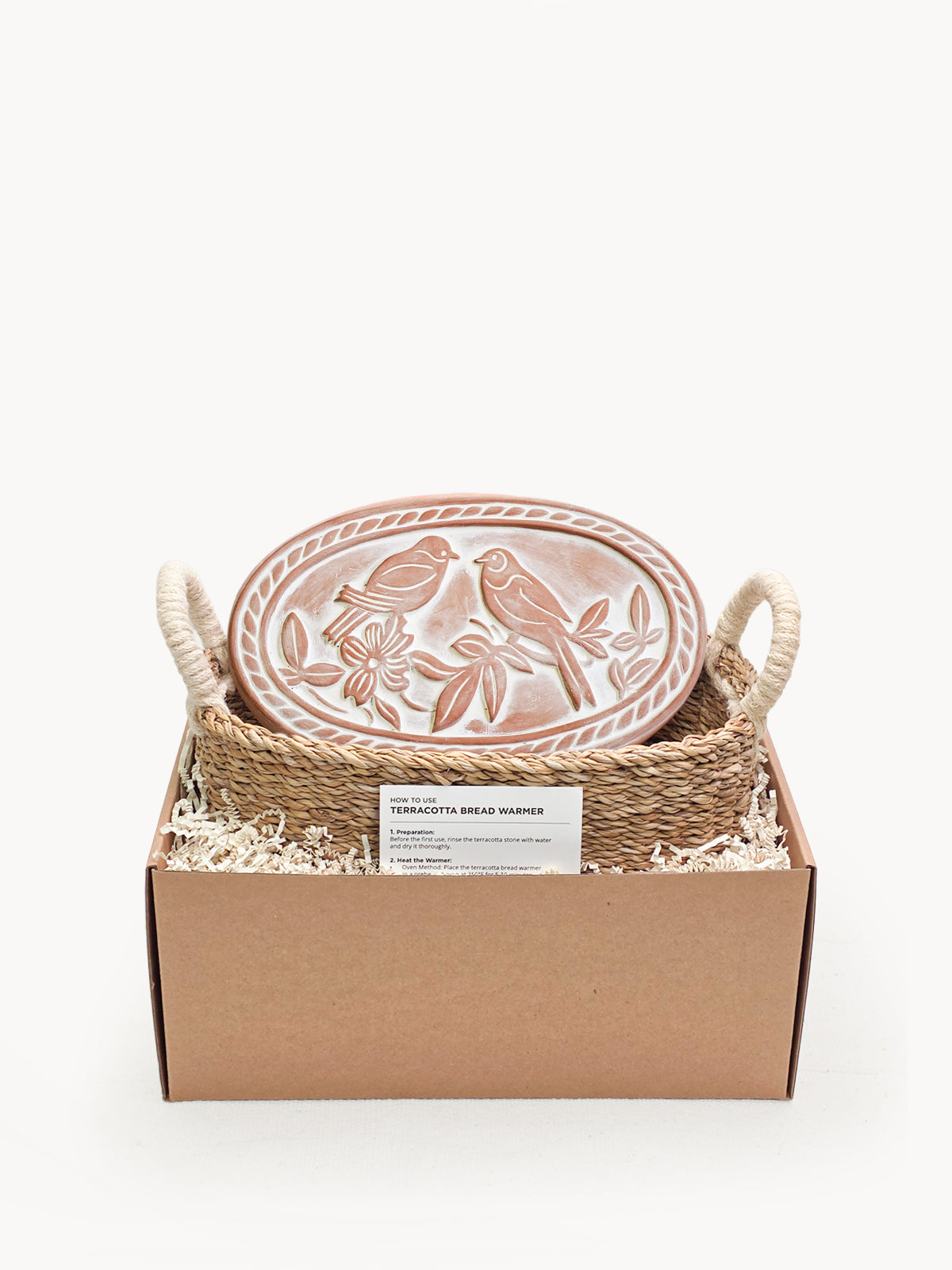 Bread Warmer & Basket - Lovebirds Oval-0