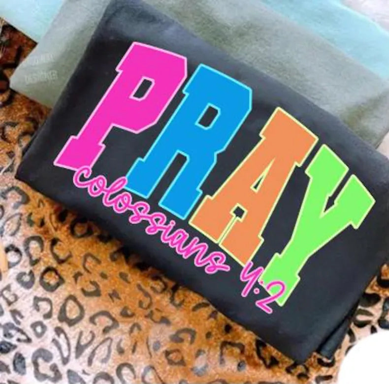 Pray Neon Graphic Tee
