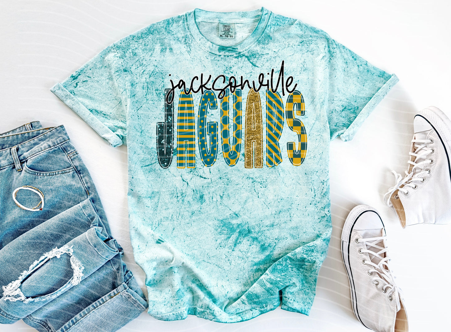 Jaguars Doodle Font Graphic Tee