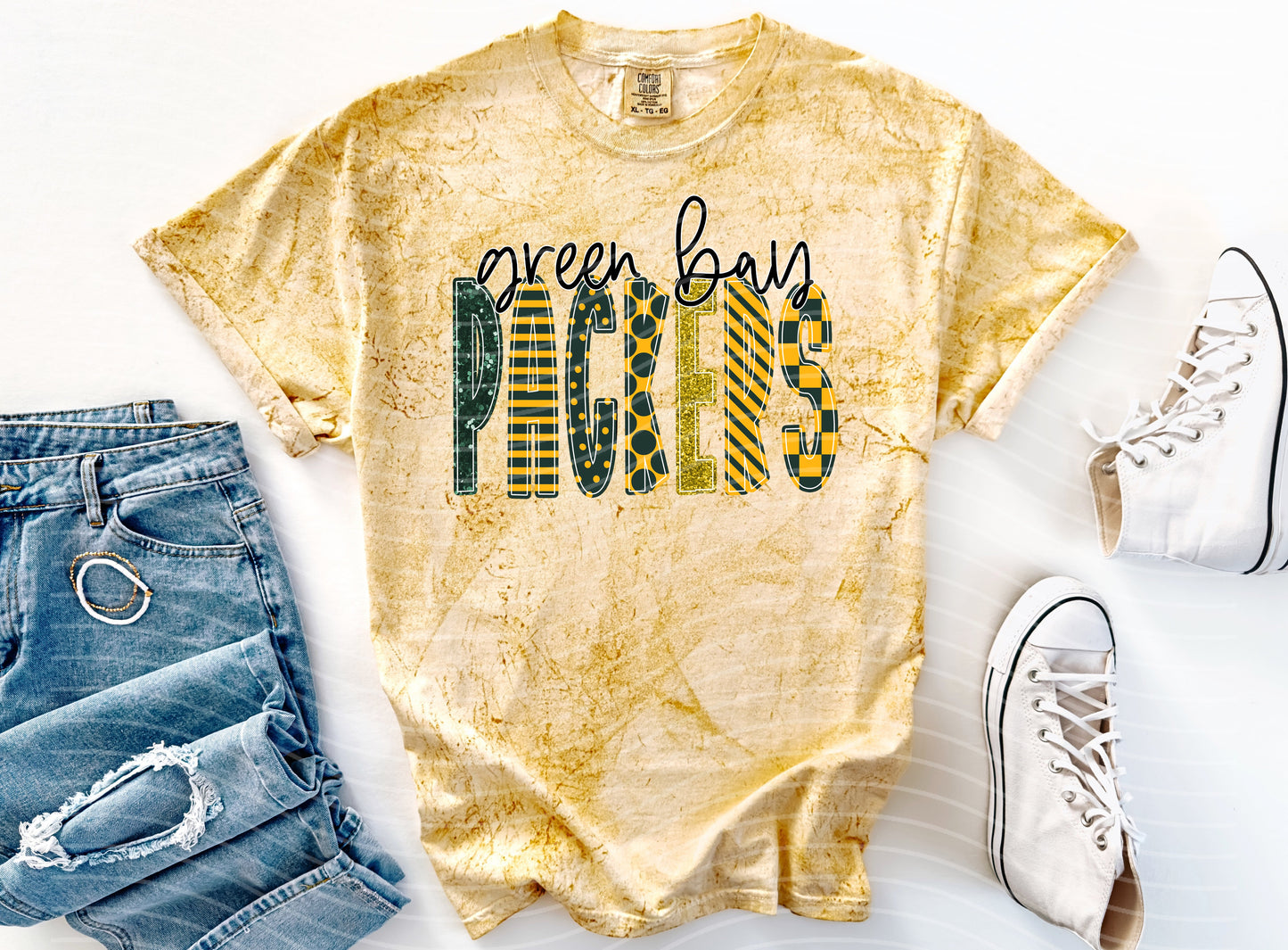 Packers Doodle Font Graphic Tee