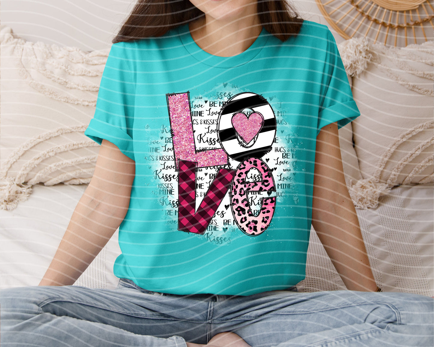 Love Patterned Graphic Tee