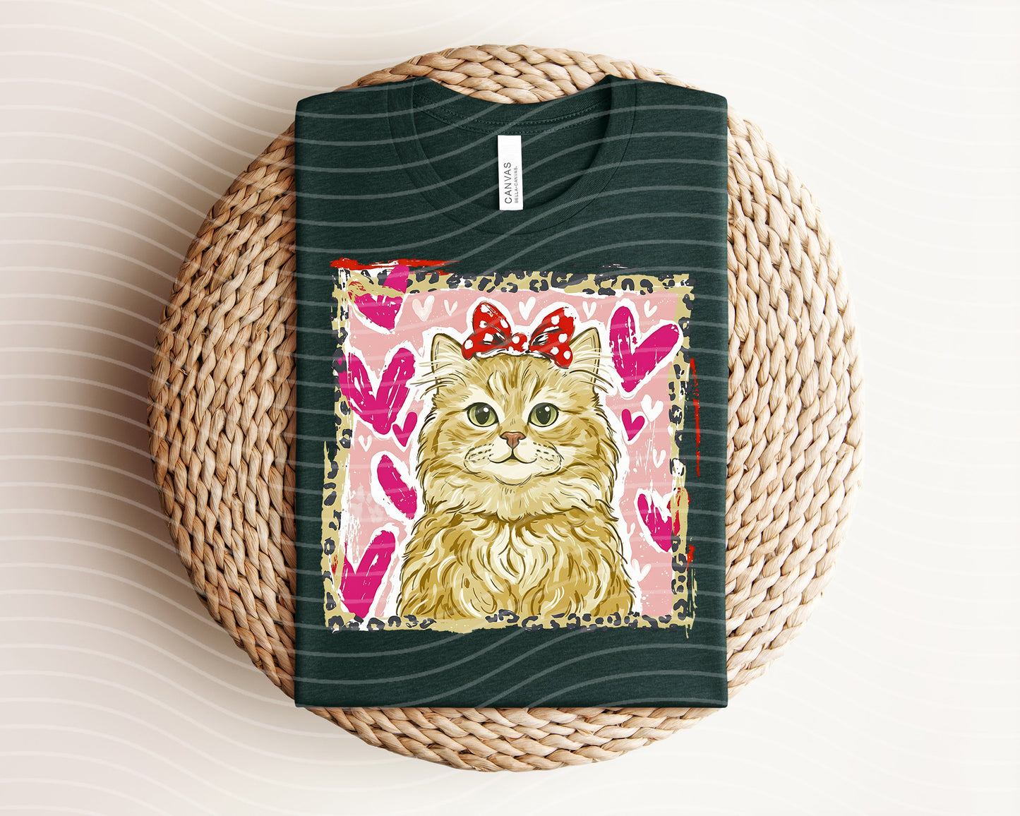 Leopard Love Kitty Graphic Tee