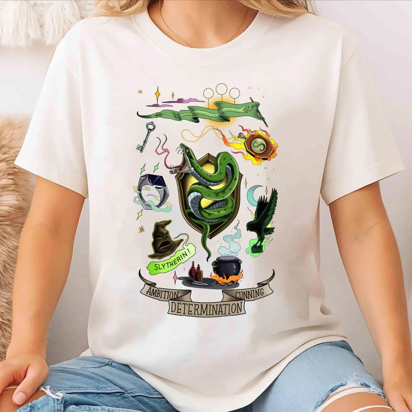 Slytherin Collage Graphic Tee