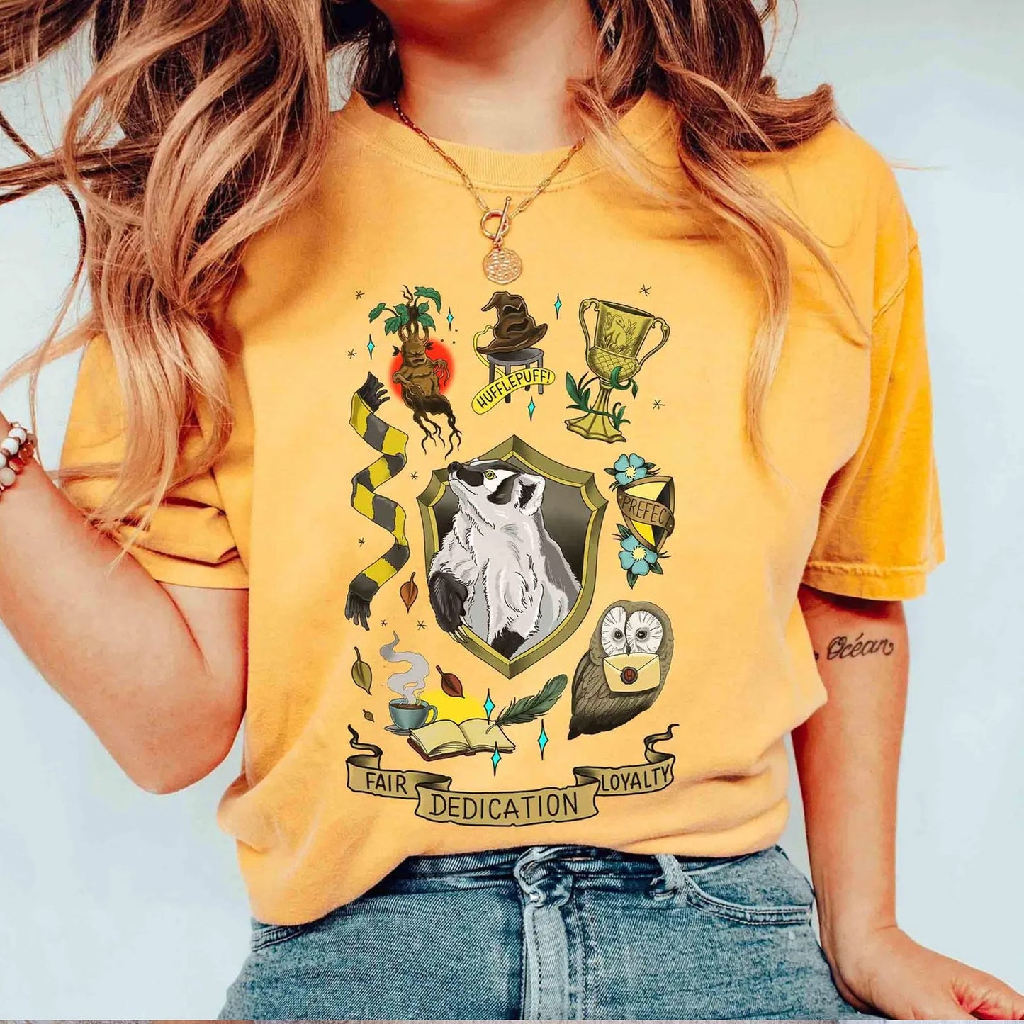 Hufflepuff Collage Graphic Tee