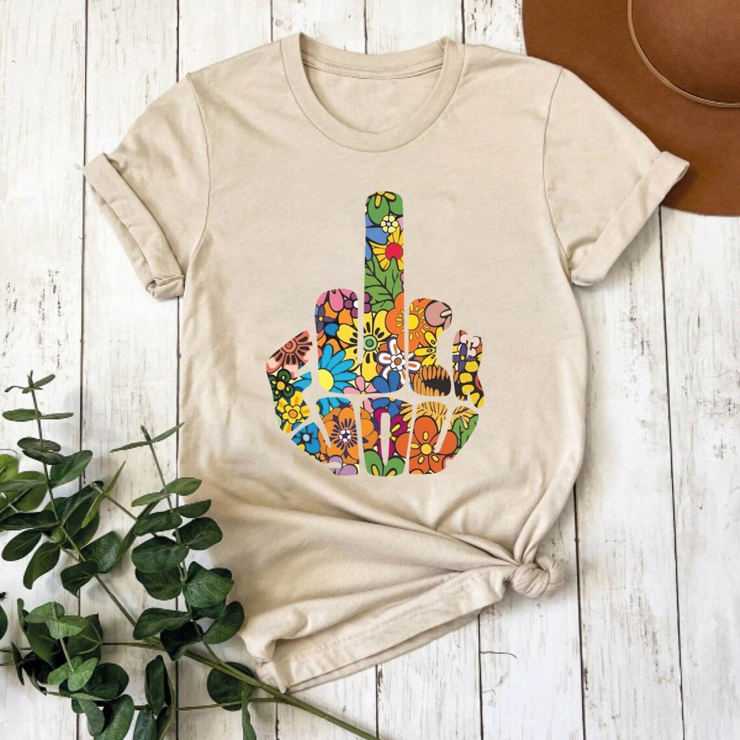 Floral Finger Graphic Tee