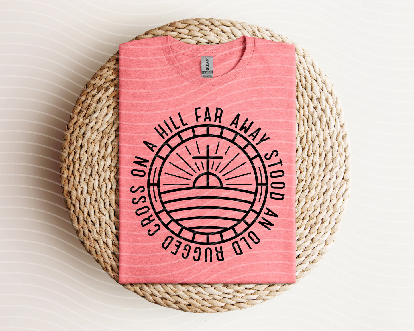 On a Hill Far Away Stood an Old Rugged Cross Graphic Tee
