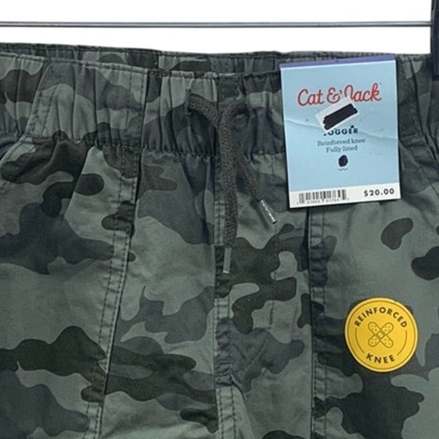 NWT New Cat & Jack Boys Size 16 Reinforced Knee Fully Lined Camo Jogger Pants