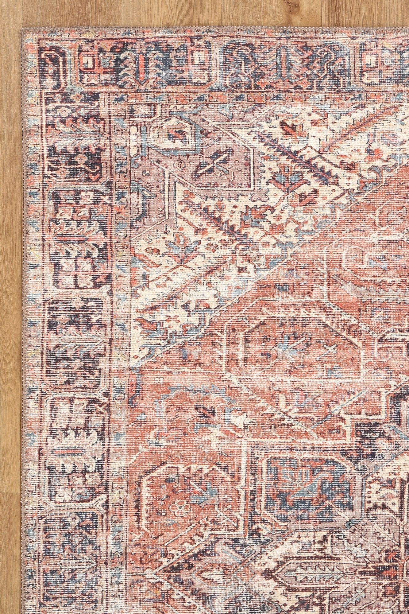 Jezebel Classic Design Machine Washable in Beige Rug-3