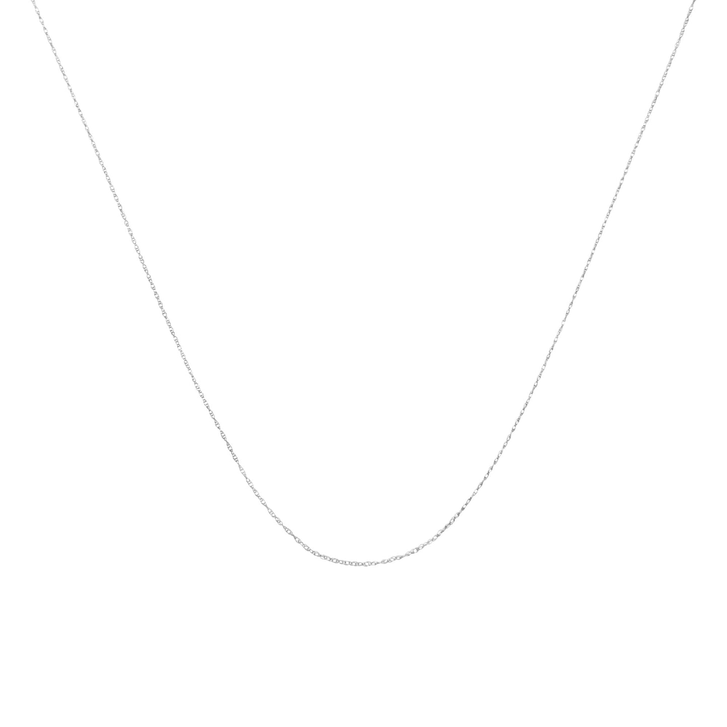 10K Gold 0.5 mm Slender & Dainty Fine Rope Chain Necklace-1