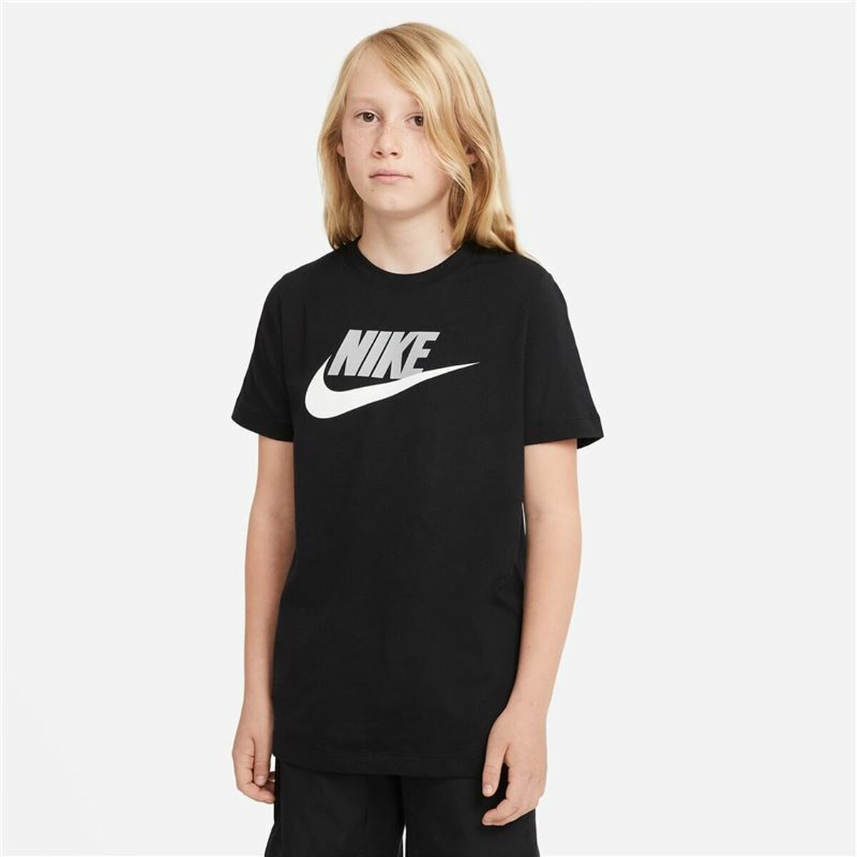 Child's Short Sleeve T-Shirt Nike Sportswear Black-7