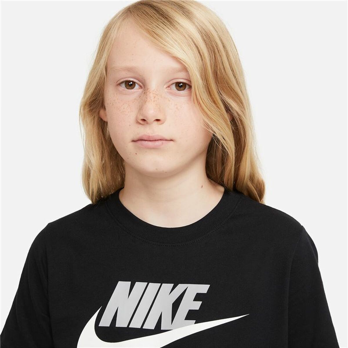 Child's Short Sleeve T-Shirt Nike Sportswear Black-5