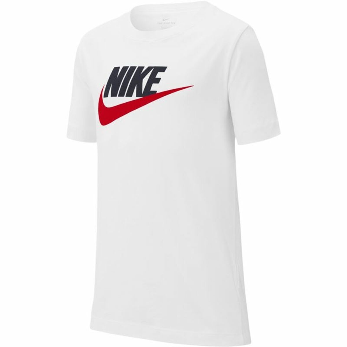 Children’s Short Sleeve T-Shirt Nike Sportswear White-0