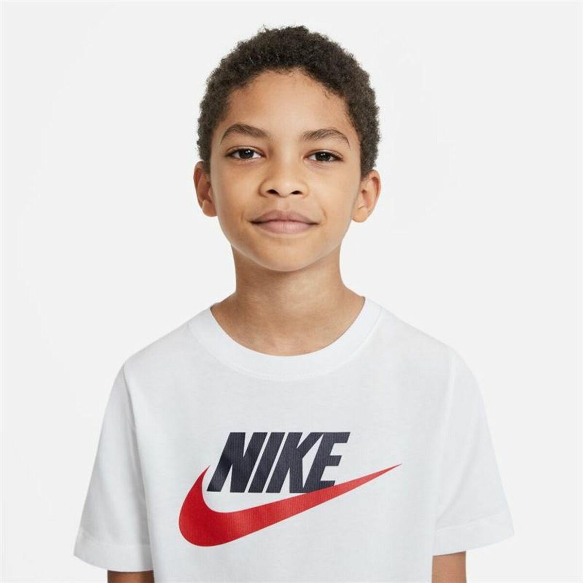 Children’s Short Sleeve T-Shirt Nike Sportswear White-4