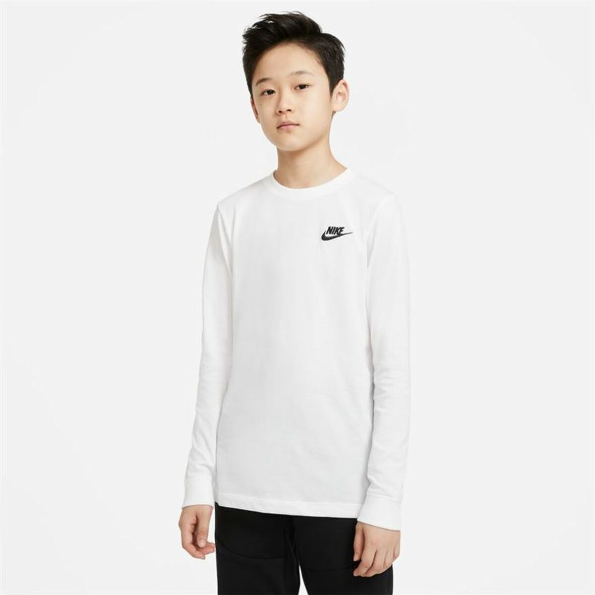 Children’s Long Sleeve T-Shirt Nike Sportswear White-6