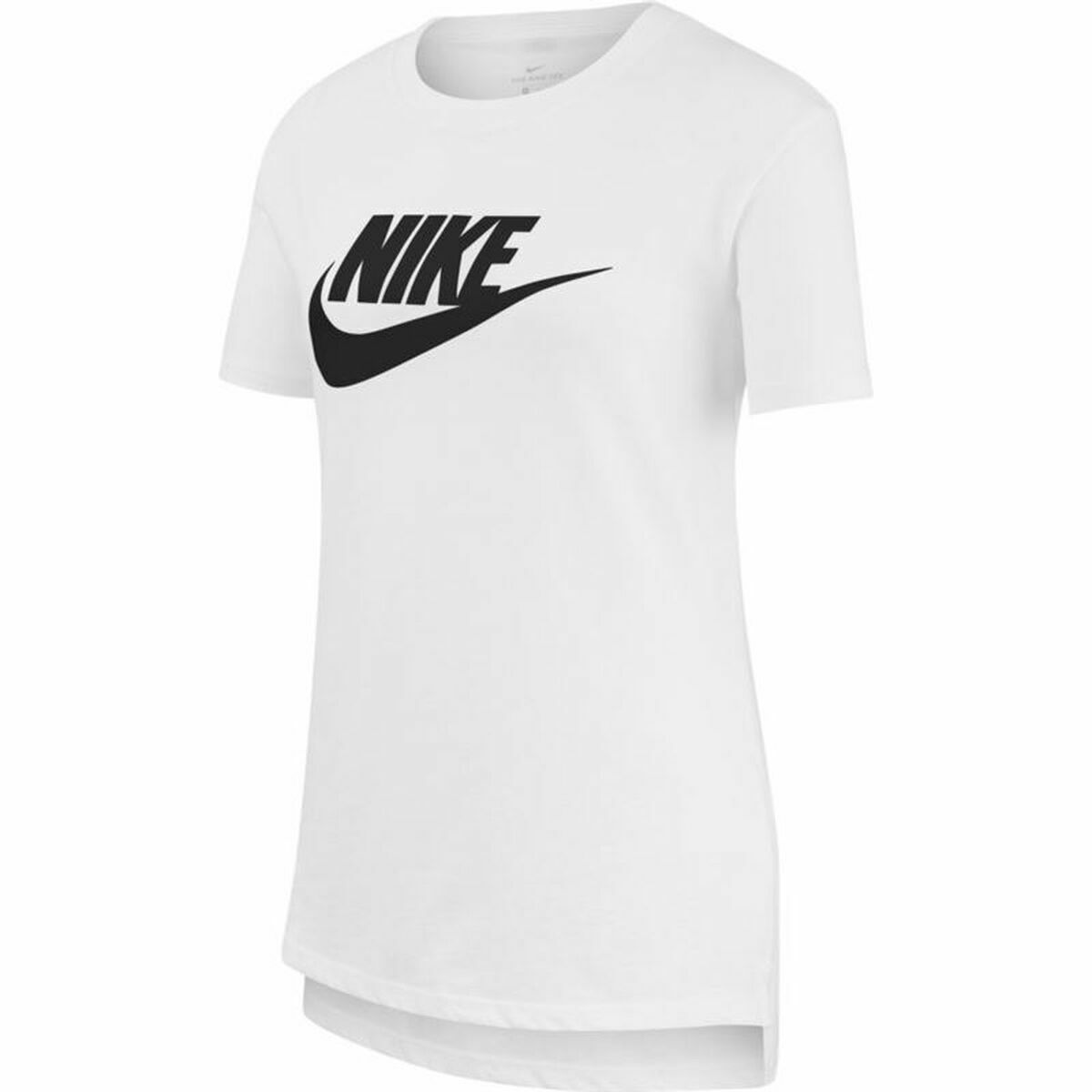 Child's Short Sleeve T-Shirt Nike Sportswear White-0