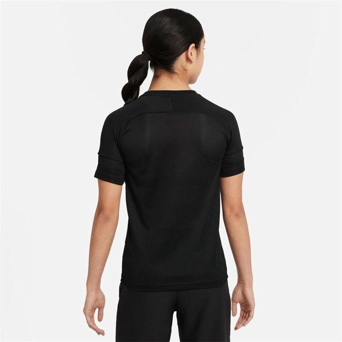 Child's Short Sleeve T-Shirt Nike Dri-Fit Academy Girls Black-14