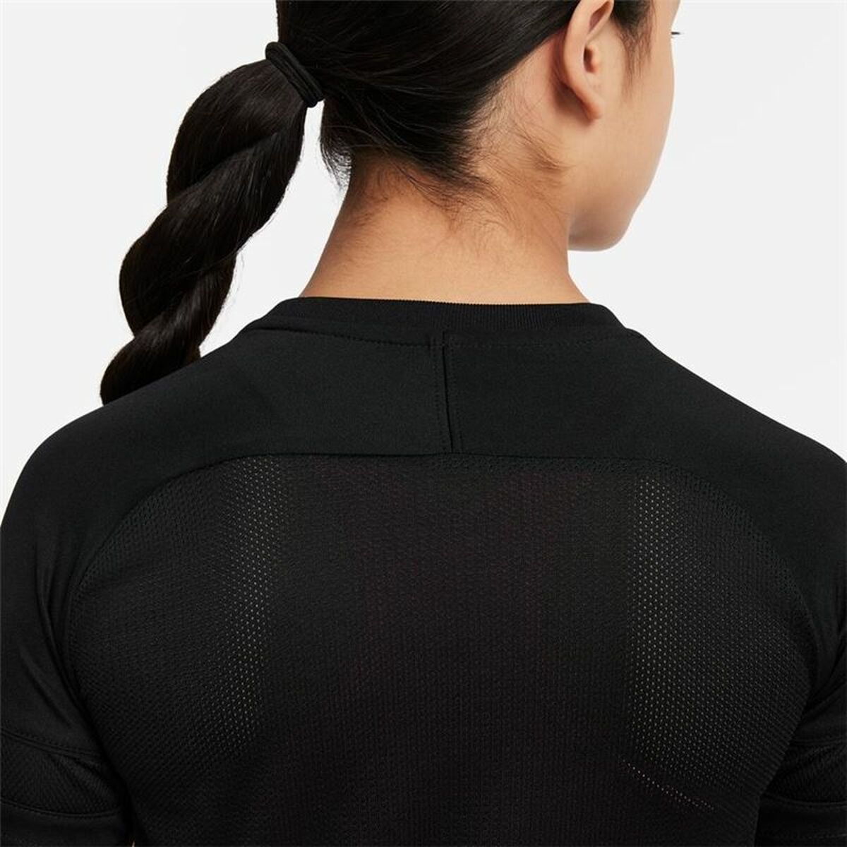 Child's Short Sleeve T-Shirt Nike Dri-Fit Academy Girls Black-11