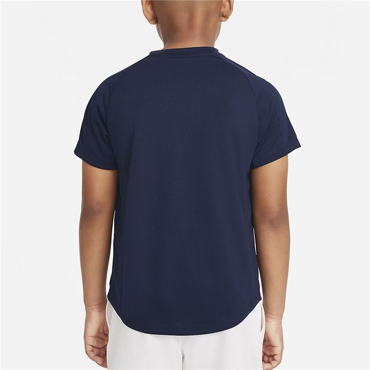 Child's Short Sleeve T-Shirt Nike CV7565-451 Navy Blue-5