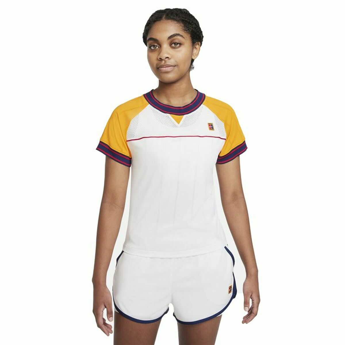 Women’s Short Sleeve T-Shirt Nike Court Dri-Fit Slam White-0
