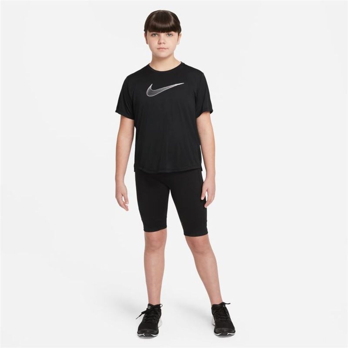 Child's Short Sleeve T-Shirt Nike DD7639-010 Black-4