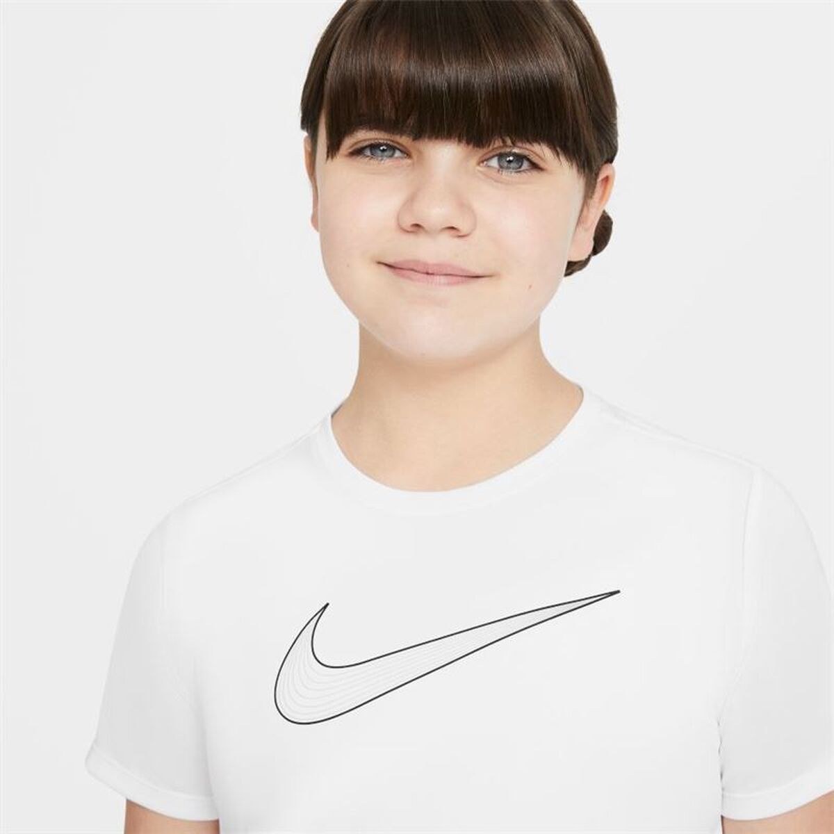Child's Short Sleeve T-Shirt Nike DD7639-100 White-6