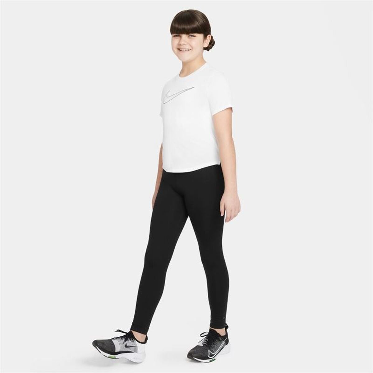 Child's Short Sleeve T-Shirt Nike DD7639-100 White-4