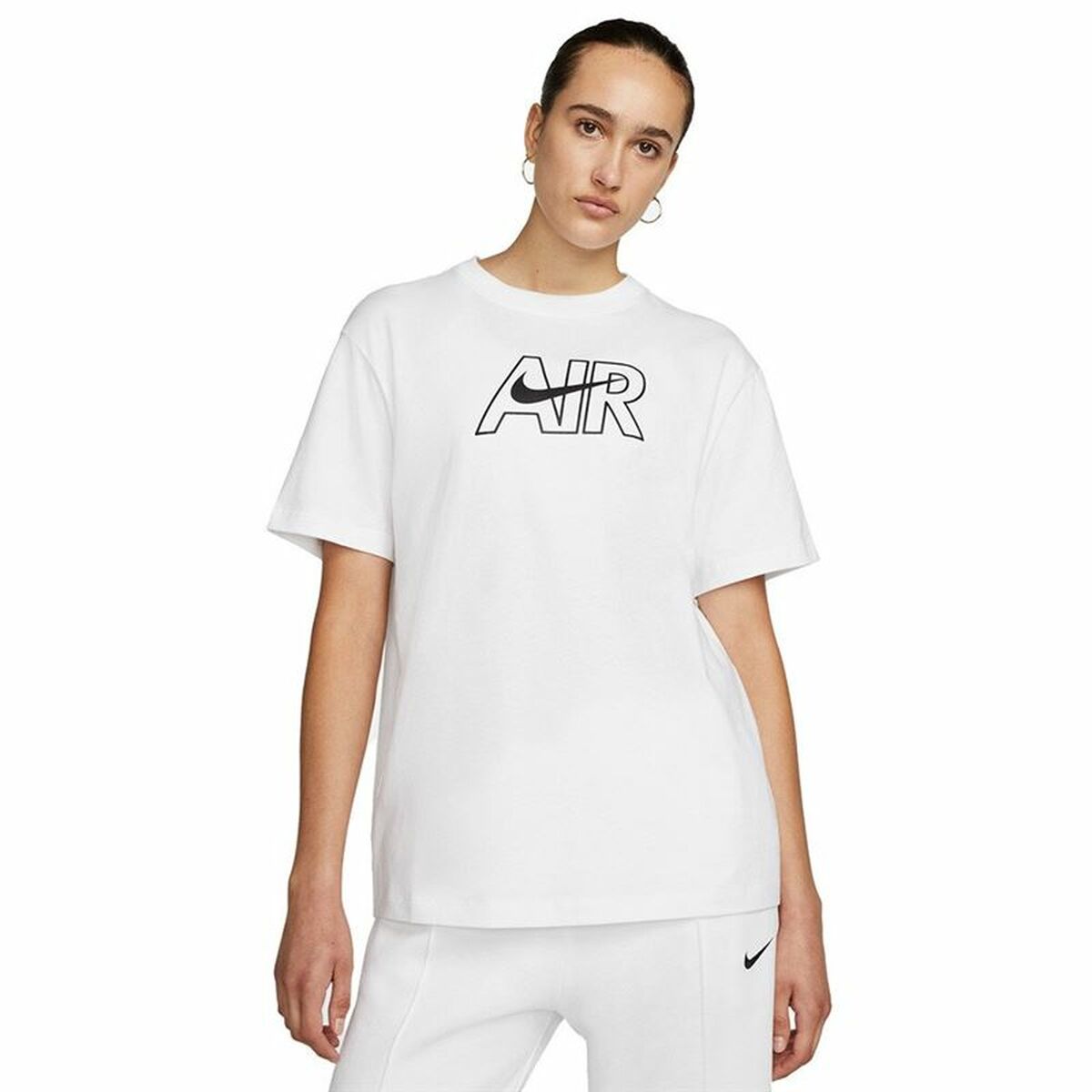 Women’s Short Sleeve T-Shirt Nike DN5800-100 White (XL)-0
