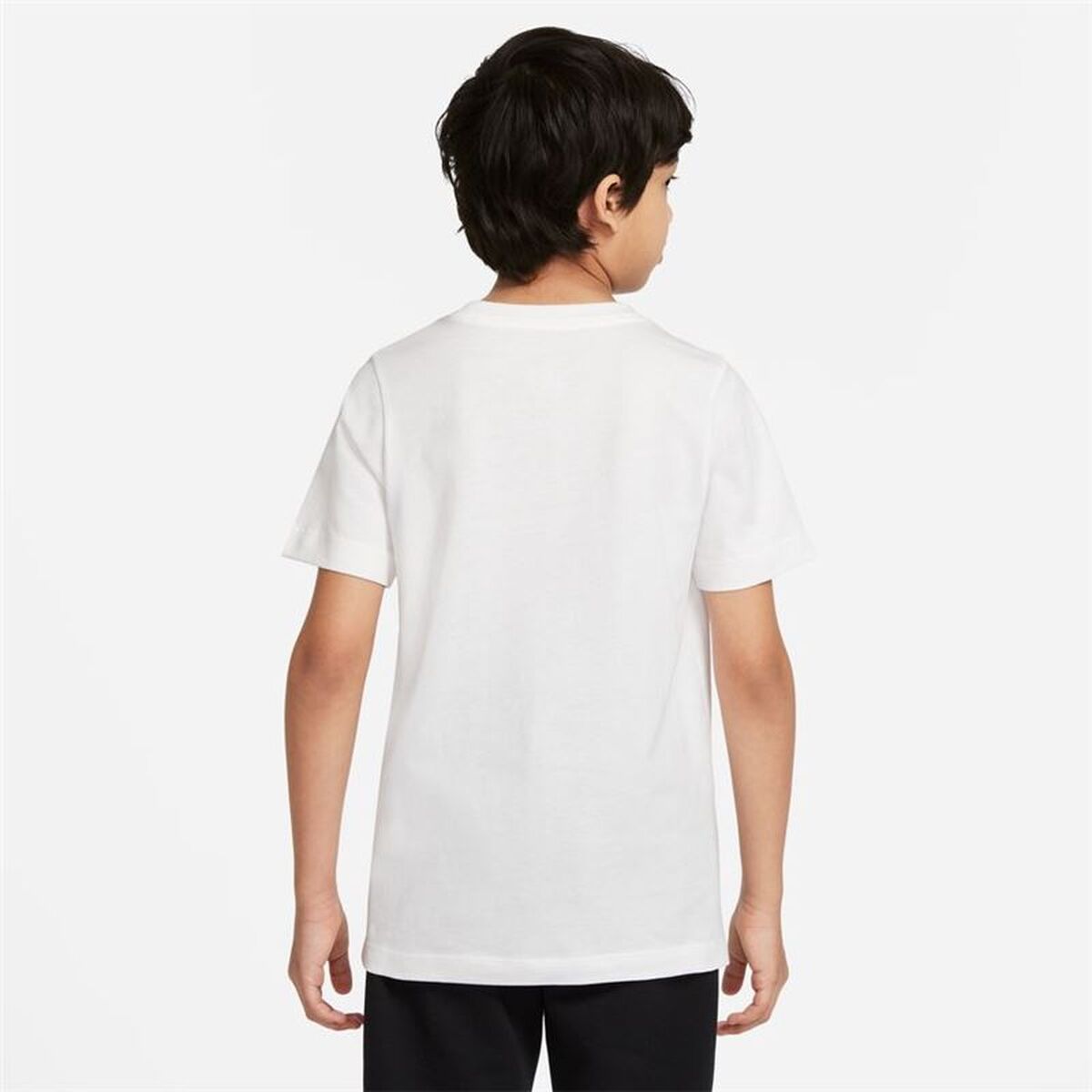 Child's Short Sleeve T-Shirt Nike DO1824-100 White-6