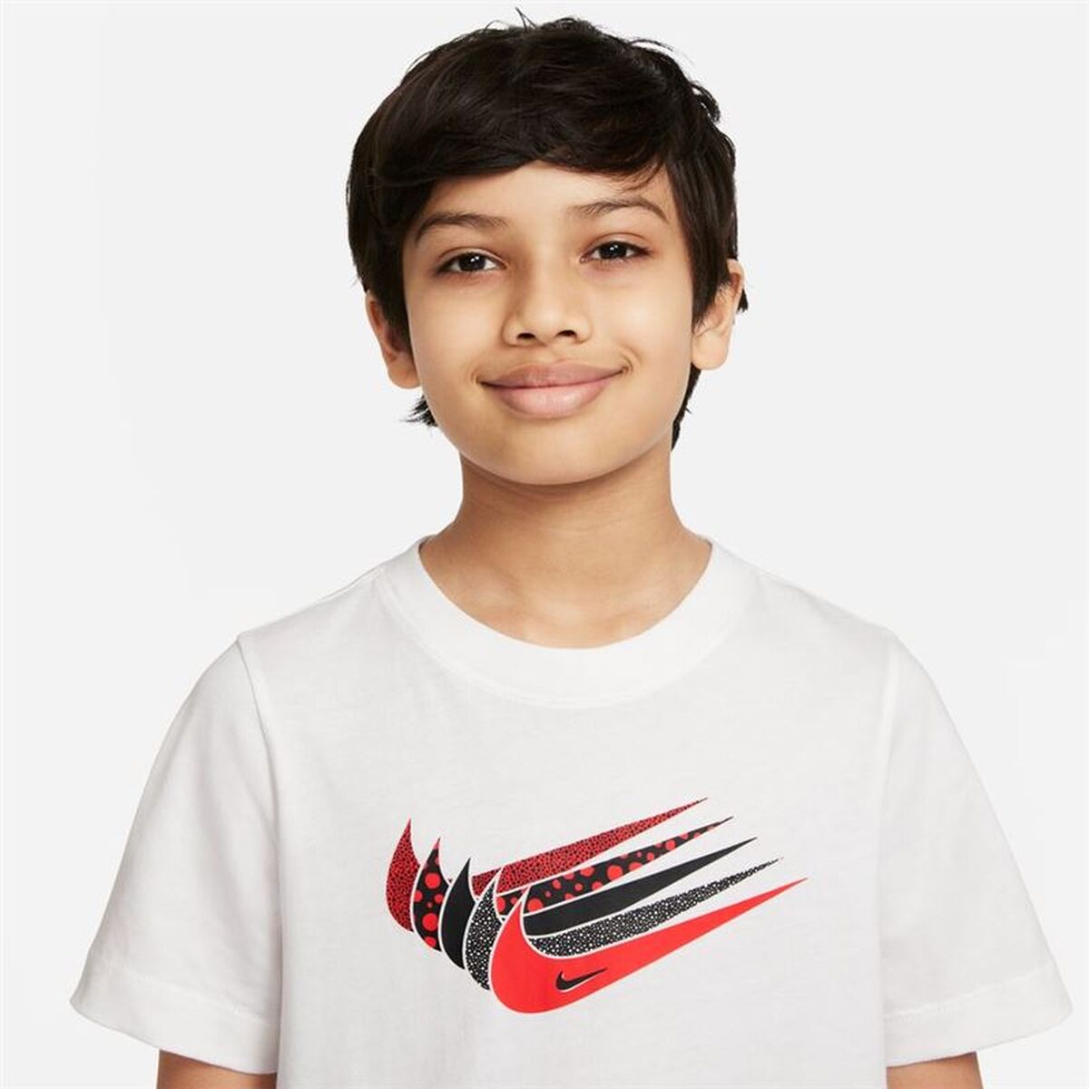 Child's Short Sleeve T-Shirt Nike DO1824-100 White-5