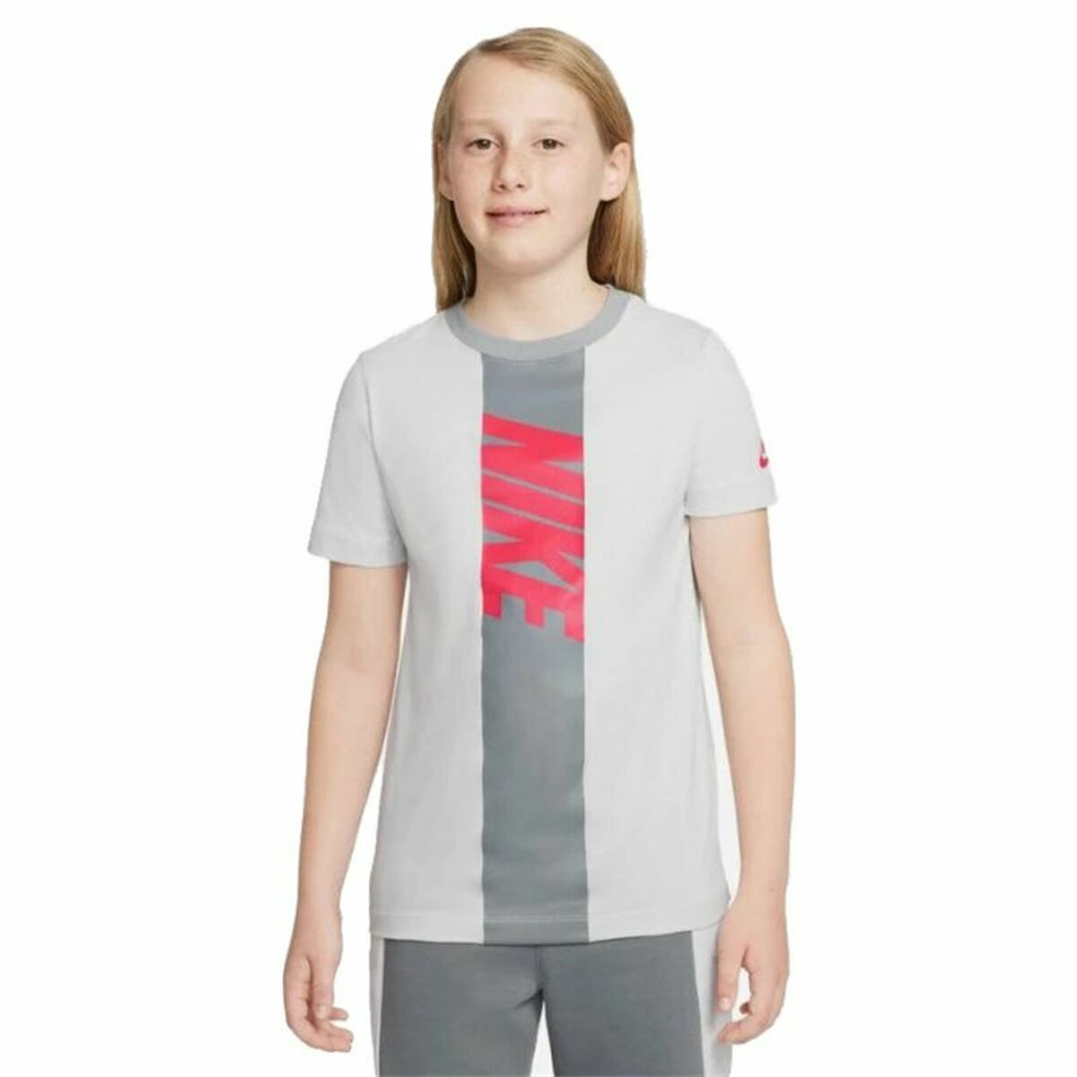 Child's Short Sleeve T-Shirt Nike Sportswear  White