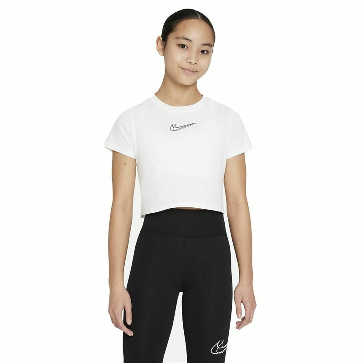 Child's Short Sleeve T-Shirt Nike Sportswear White