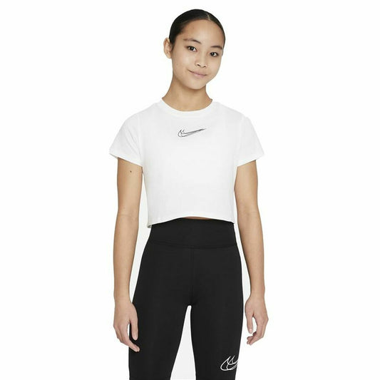 Child's Short Sleeve T-Shirt Nike Sportswear White