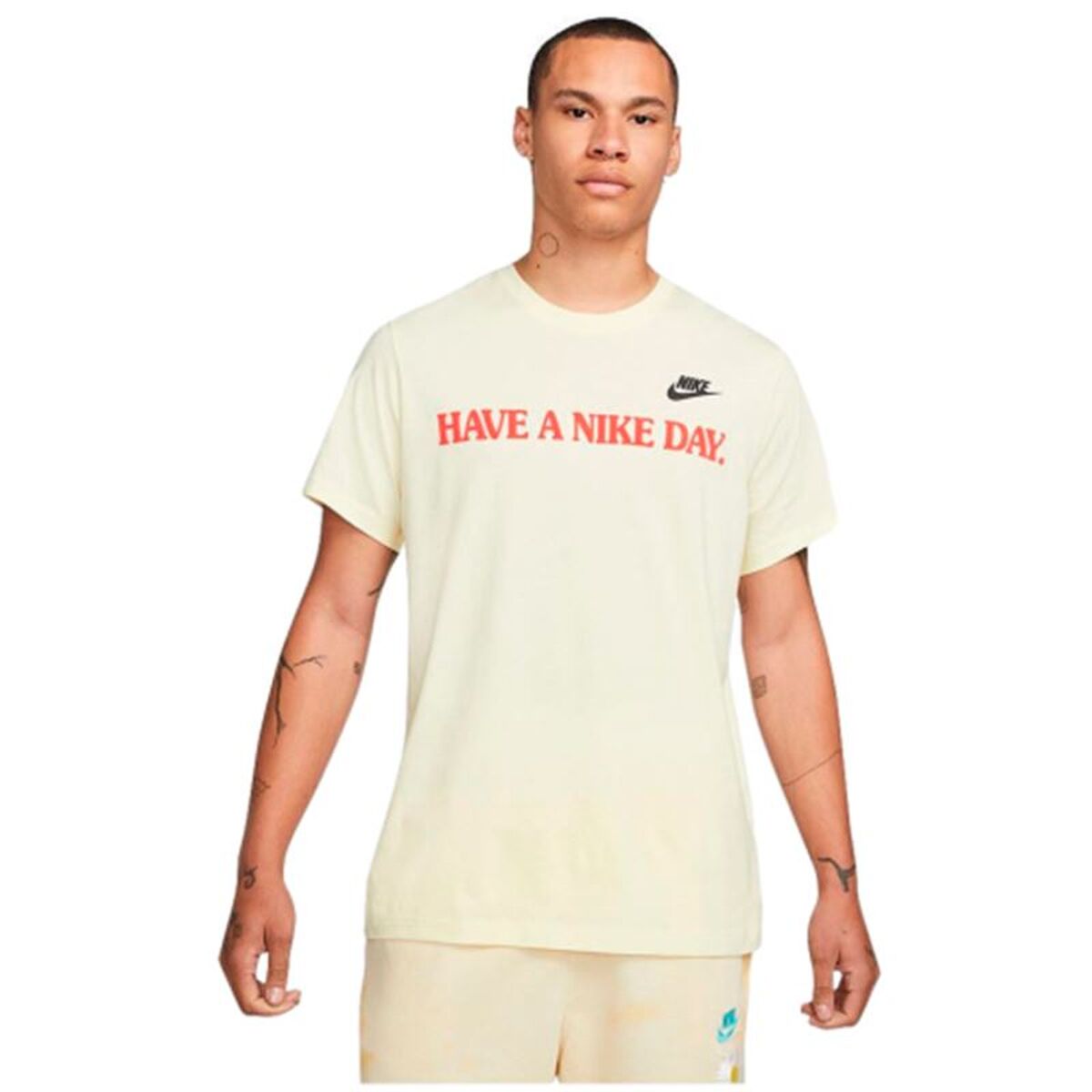 Men’s Short Sleeve T-Shirt Nike Have A Nice Day Beige-0