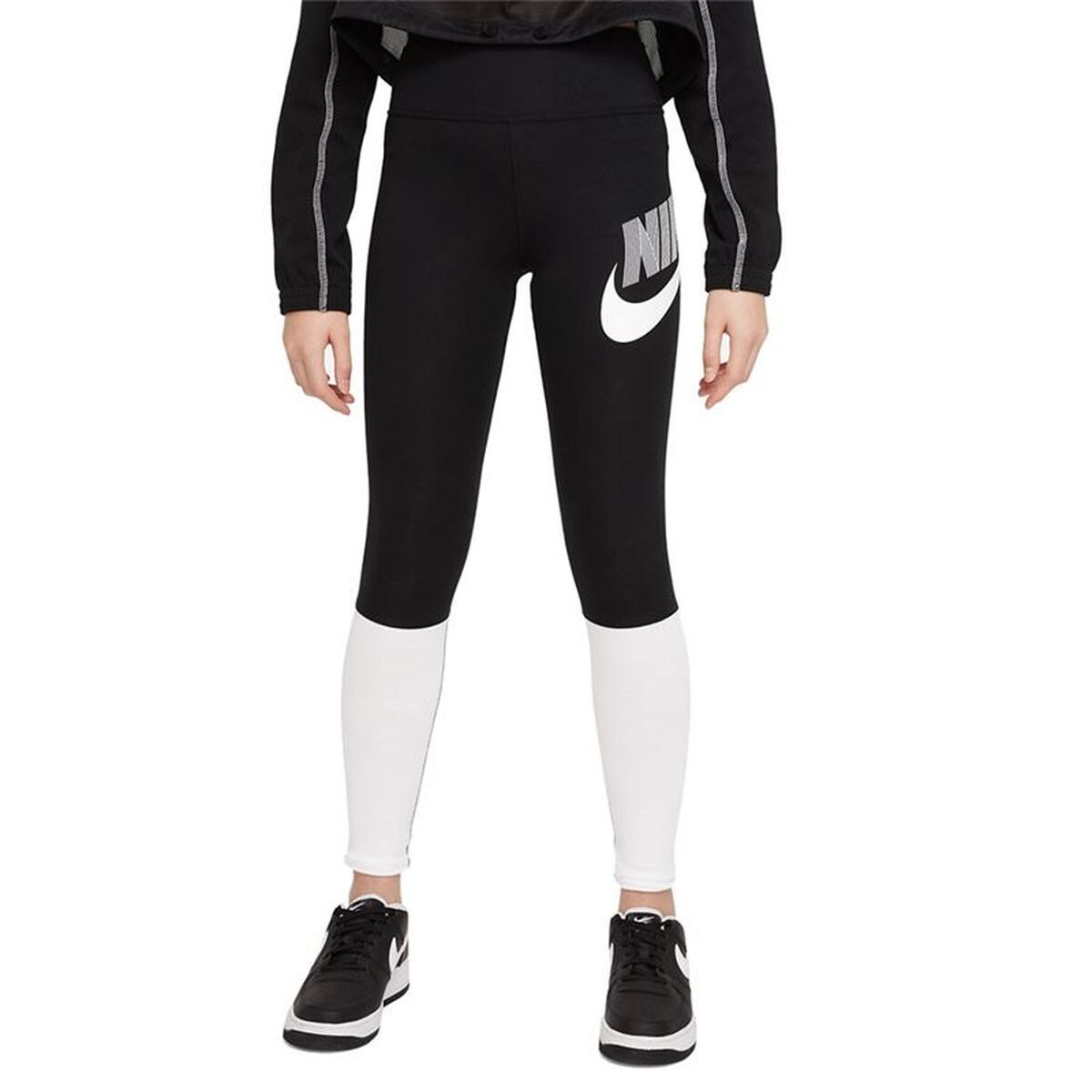 Sports Leggings for Children Nike Sportswear Favorites Black-4