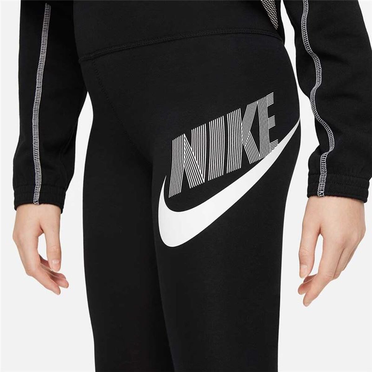 Sports Leggings for Children Nike Sportswear Favorites Black-3