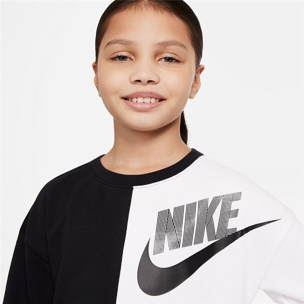 Hoodless Sweatshirt for Girls Nike Sportswear  Black-3
