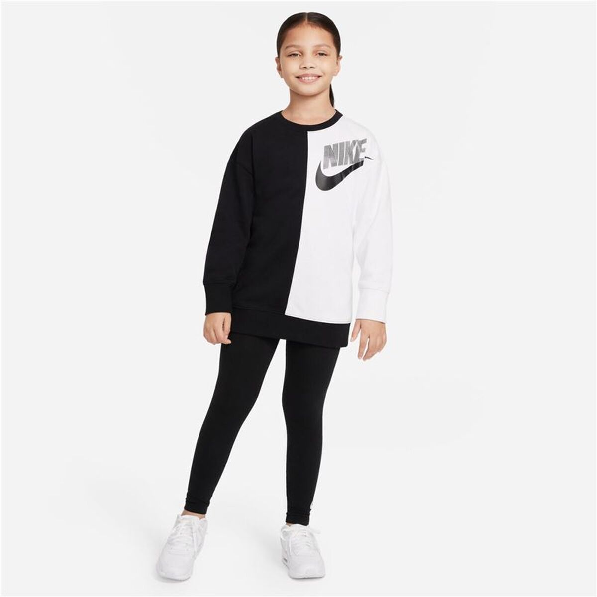 Hoodless Sweatshirt for Girls Nike Sportswear  Black-2