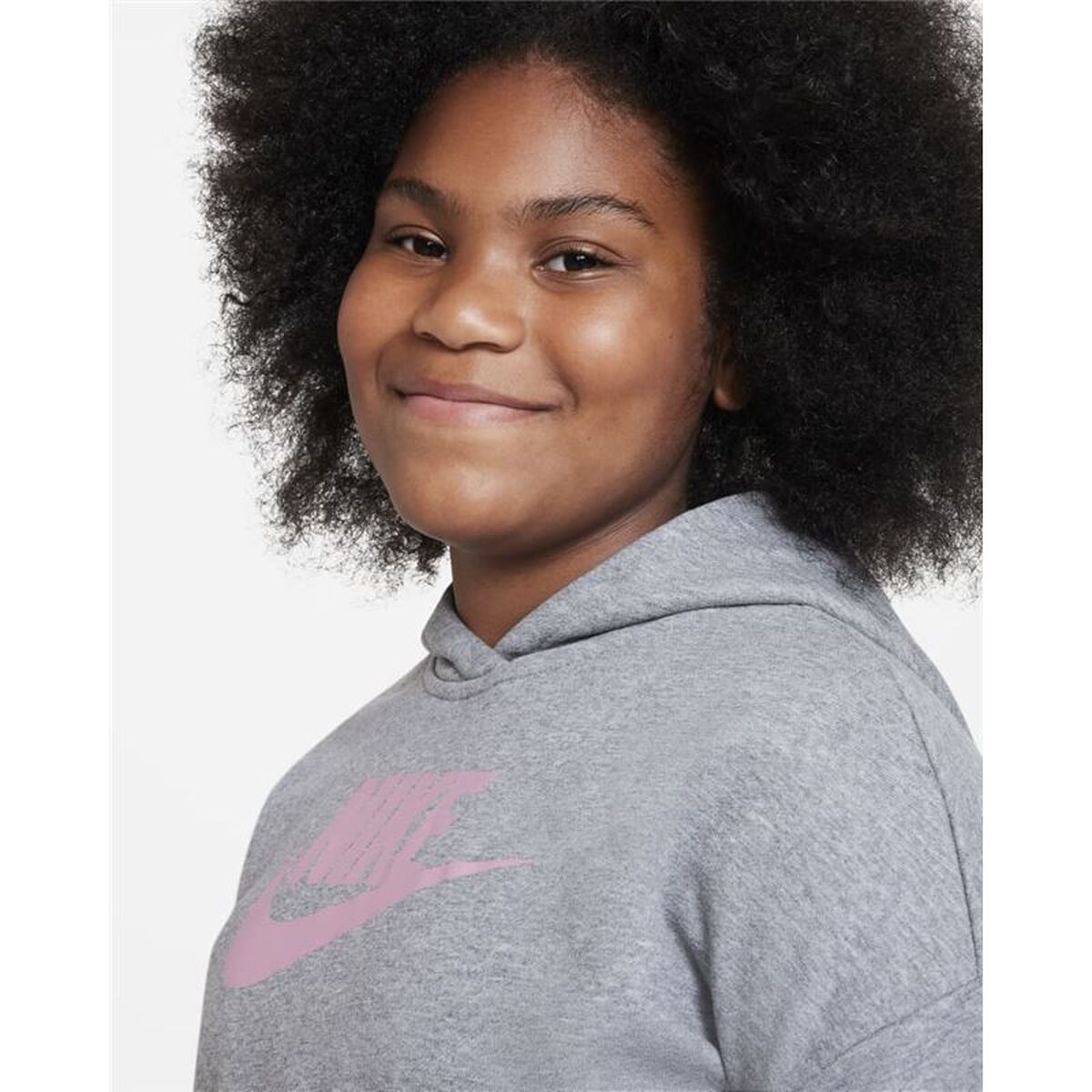 Hooded Sweatshirt for Girls Nike Sportswear Club Grey-3