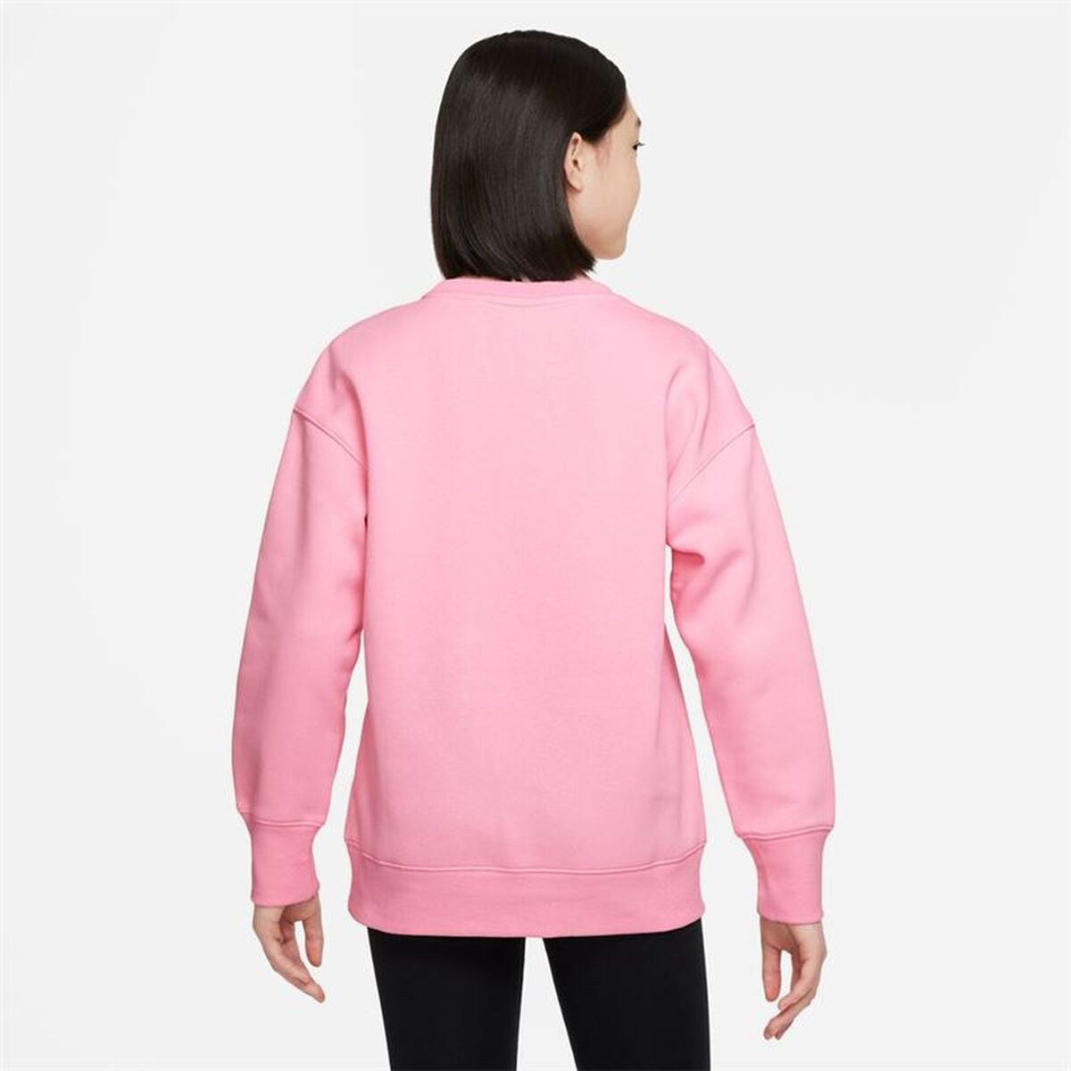 Hoodless Sweatshirt for Girls Nike Sportswear Club Fleece Pink-4