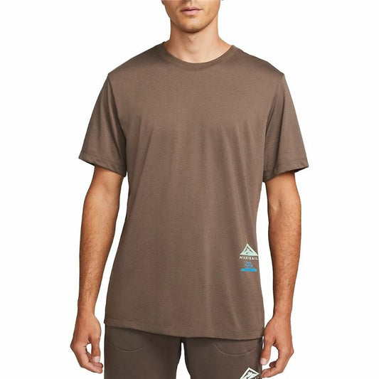 Men’s Short Sleeve T-Shirt Nike Dri-FIT Brown-0