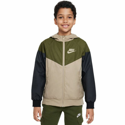Children's Sports Jacket Nike Sportswear Windrunner Green-0