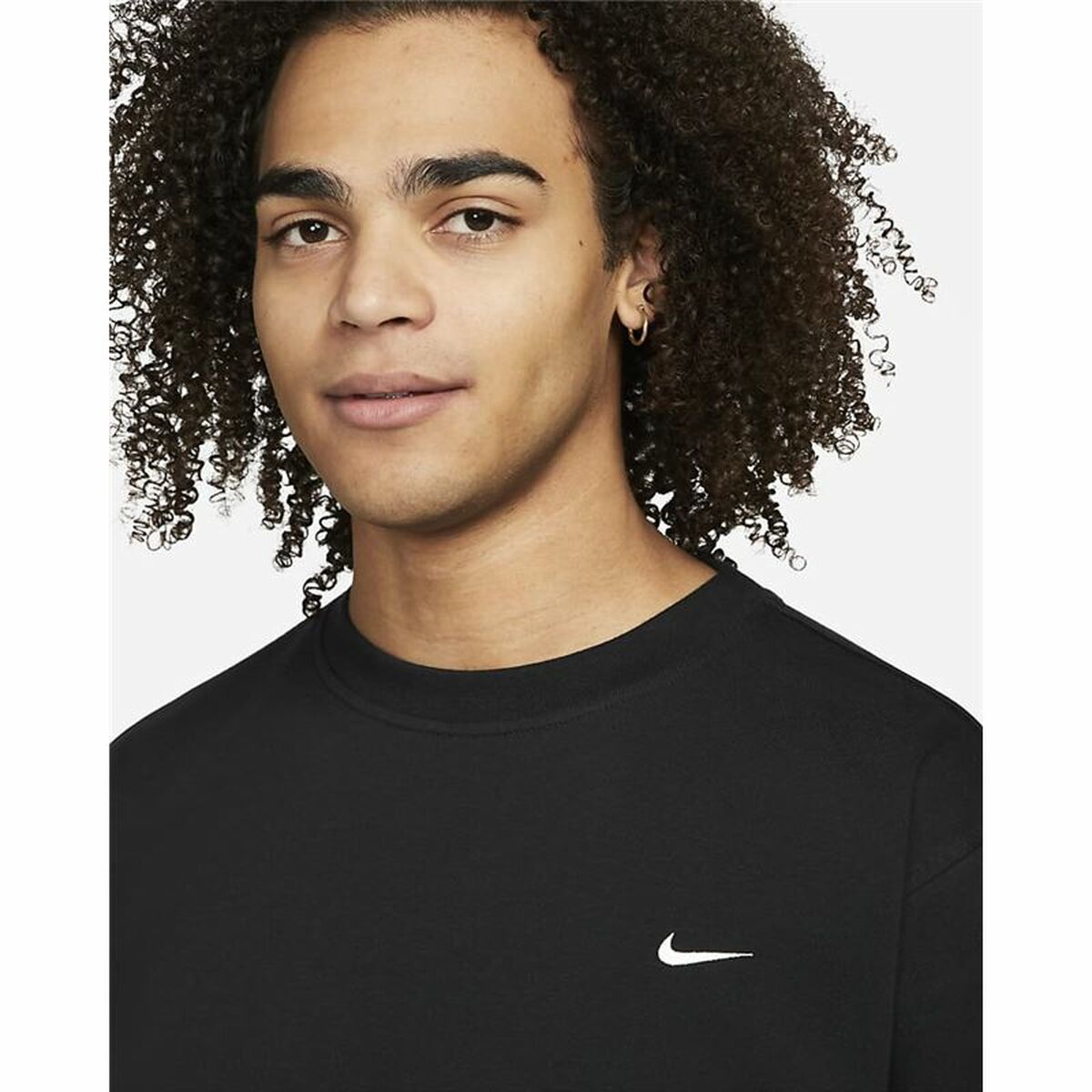 Men’s Sweatshirt without Hood Nike Dri-FIT Standard Issue Black XL-4