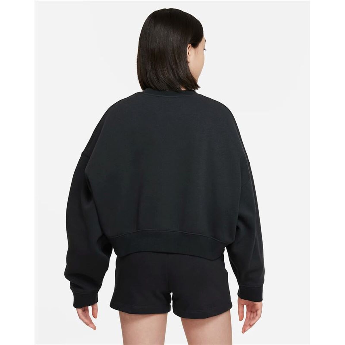 Hoodless Sweatshirt for Girls Nike Sportswear Trend  Black-3