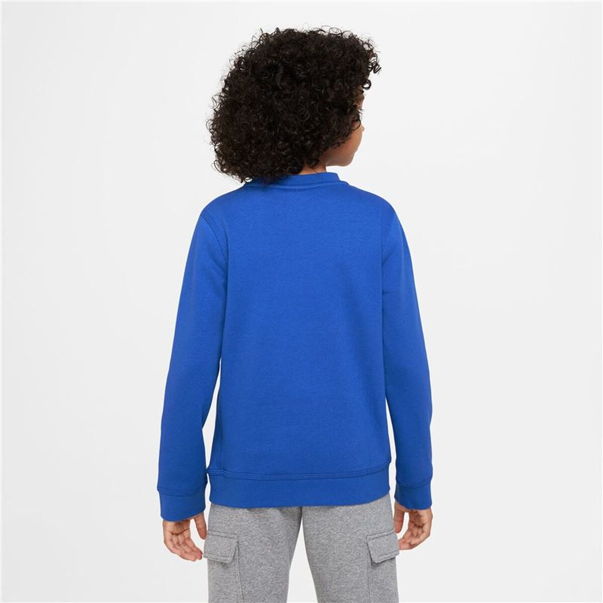 Children’s Sweatshirt without Hood Nike NSW SOS FLC CREW Blue-4