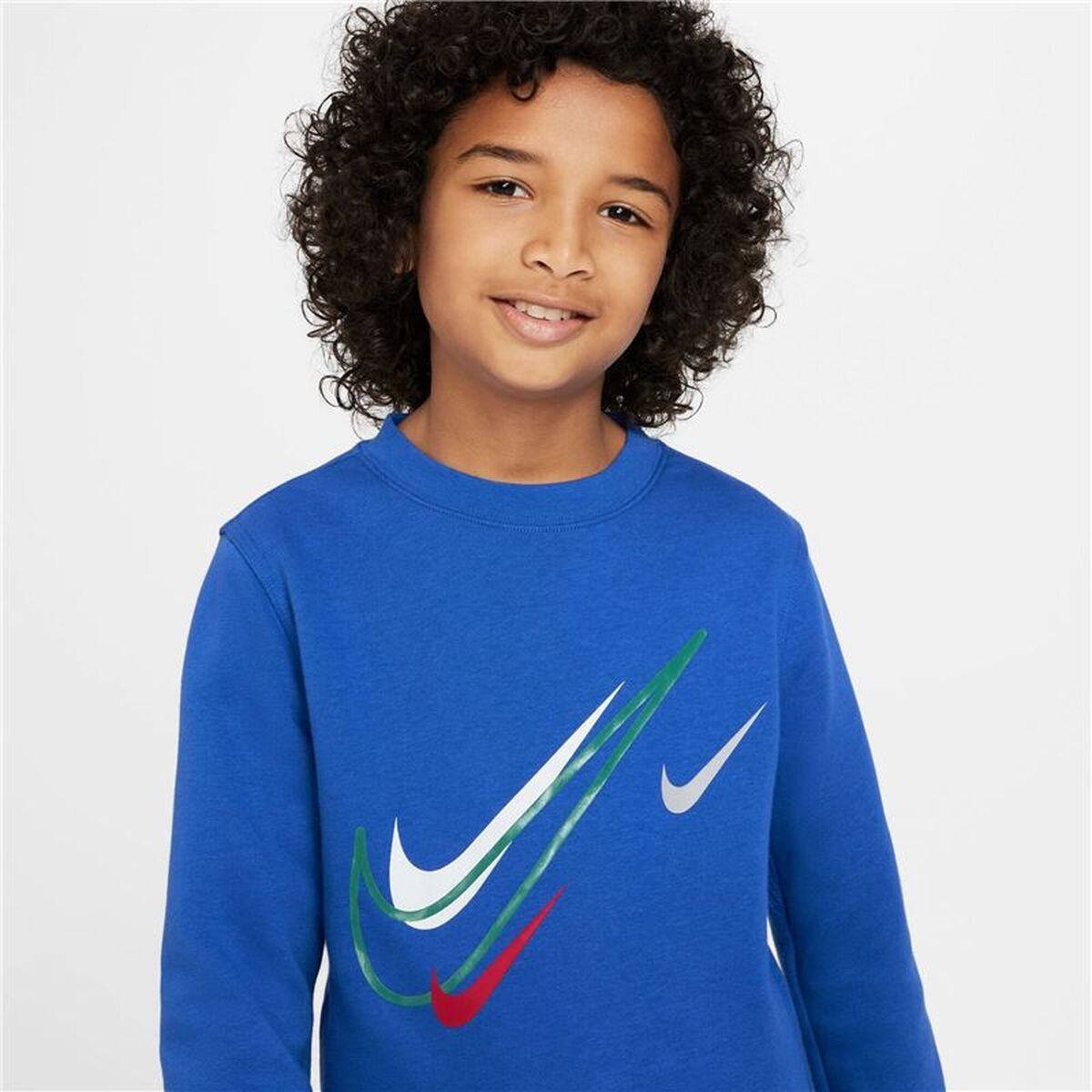 Children’s Sweatshirt without Hood Nike NSW SOS FLC CREW Blue-3