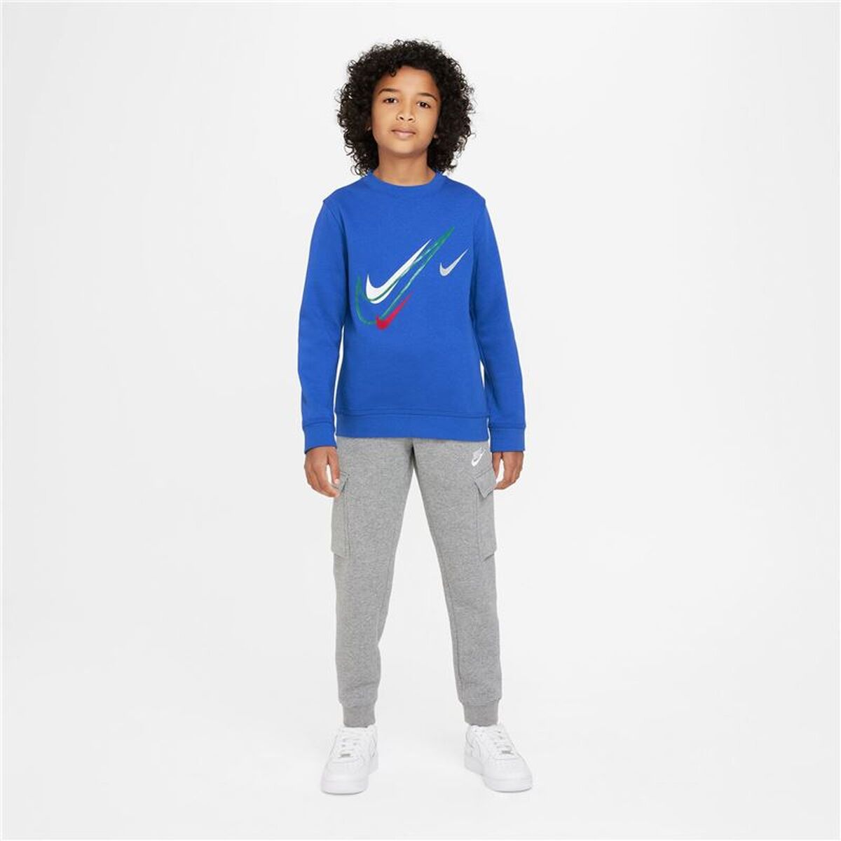 Children’s Sweatshirt without Hood Nike NSW SOS FLC CREW Blue-2
