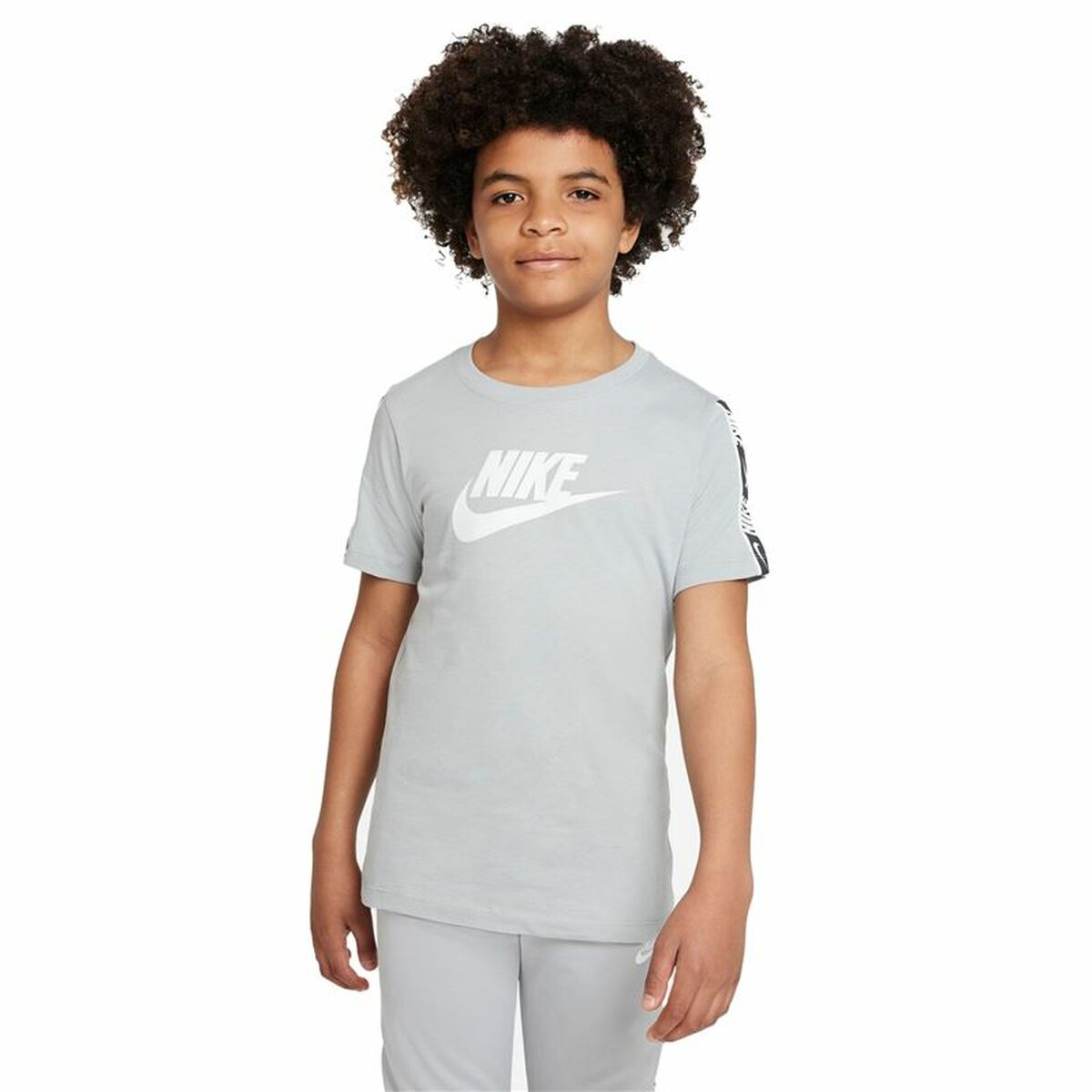 Child's Short Sleeve T-Shirt Nike DX2300-077 Grey Light grey-0